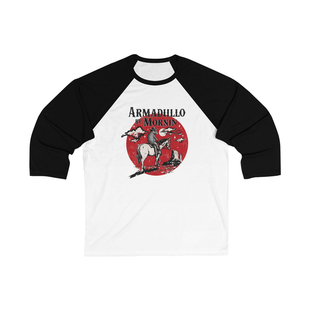 Armadillo by Morning Retro Southwestern Baseball Tee — Funny Raglan Graphic