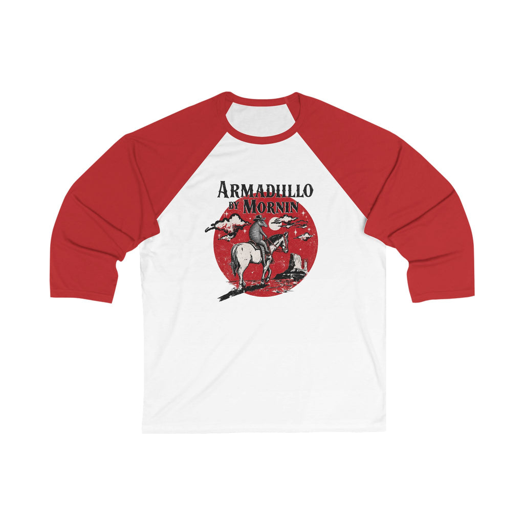 Armadillo by Morning Retro Southwestern Baseball Tee — Funny Raglan Graphic