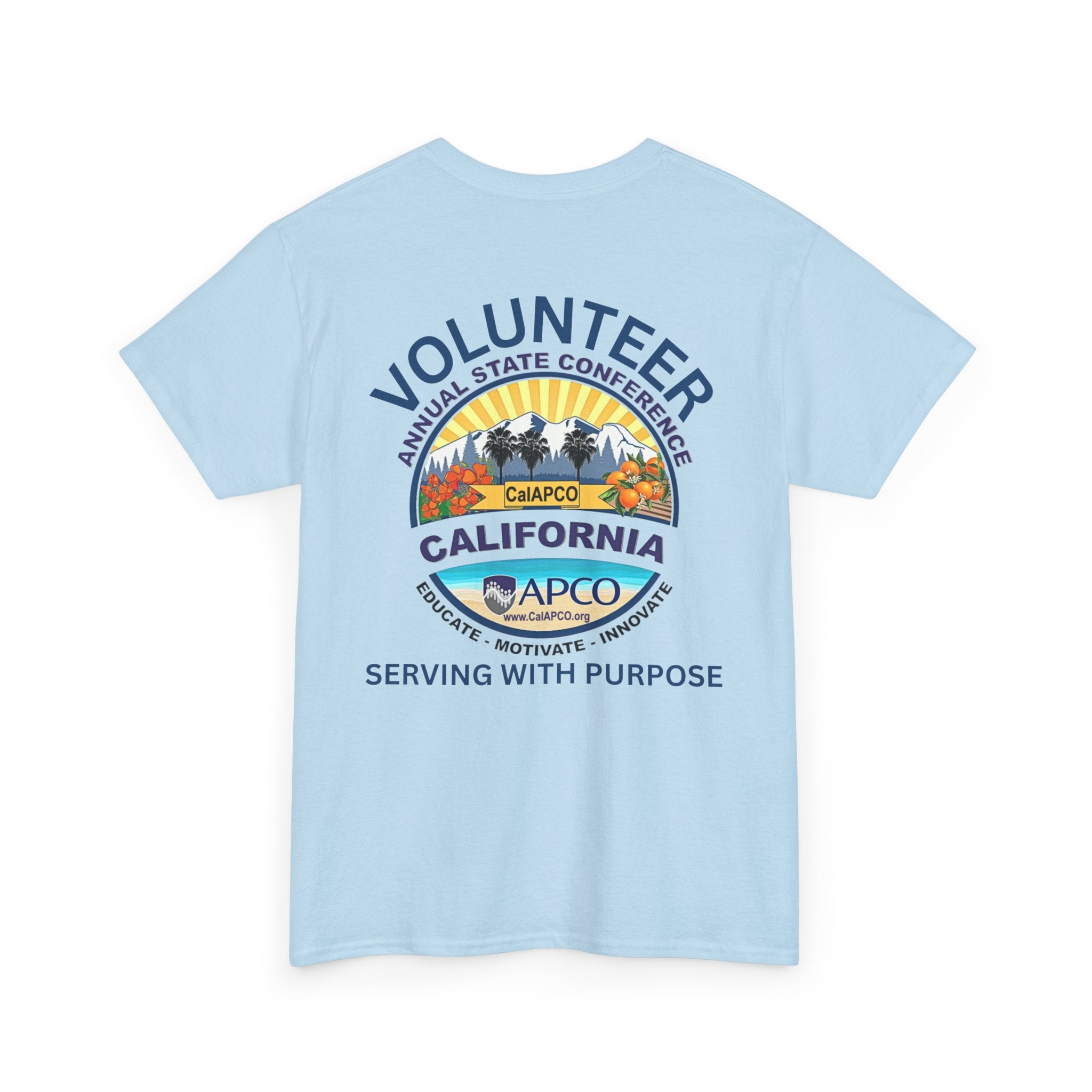 Volunteer Tee — CAL/APCO California Serving With Purpose T‑Shirt