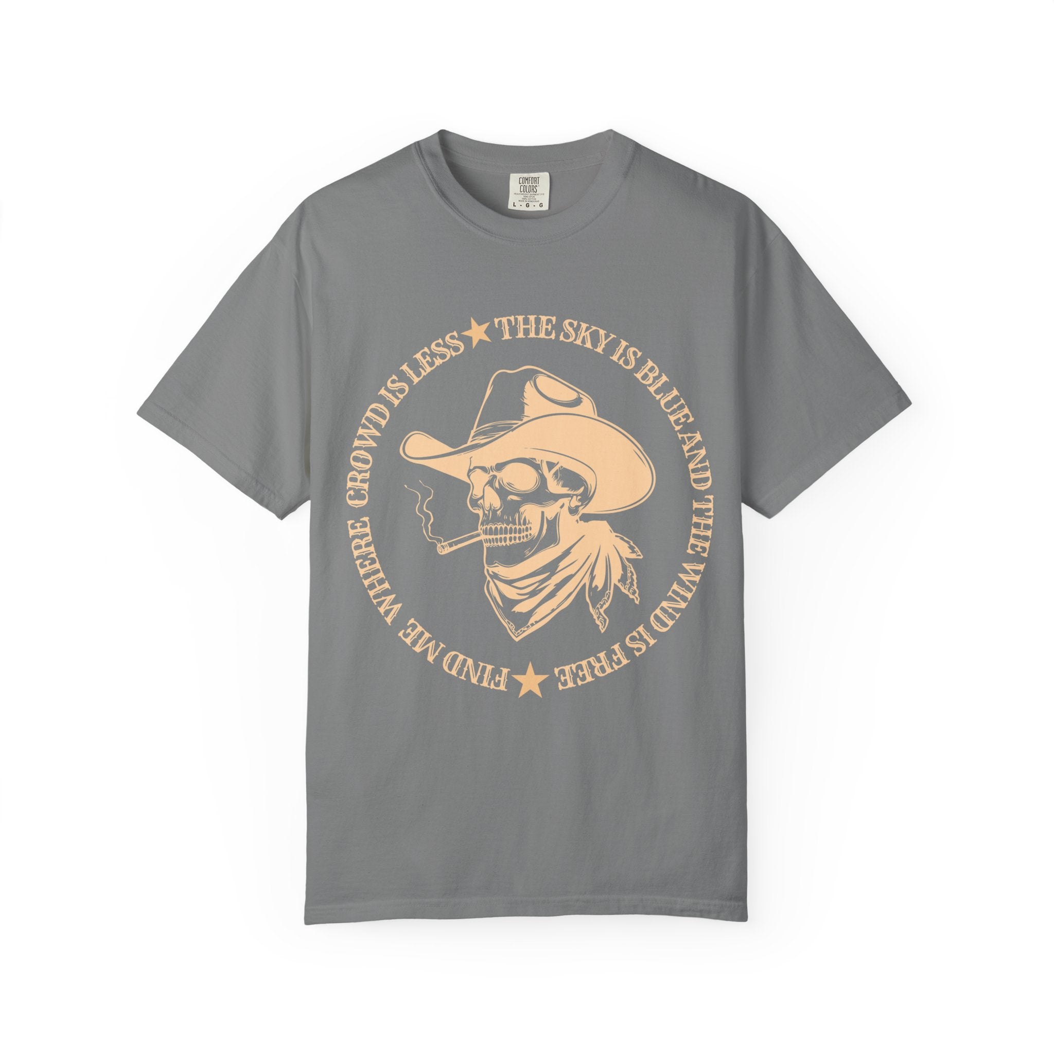 Find Me Where the Crowd is Less Vintage Skull Tee