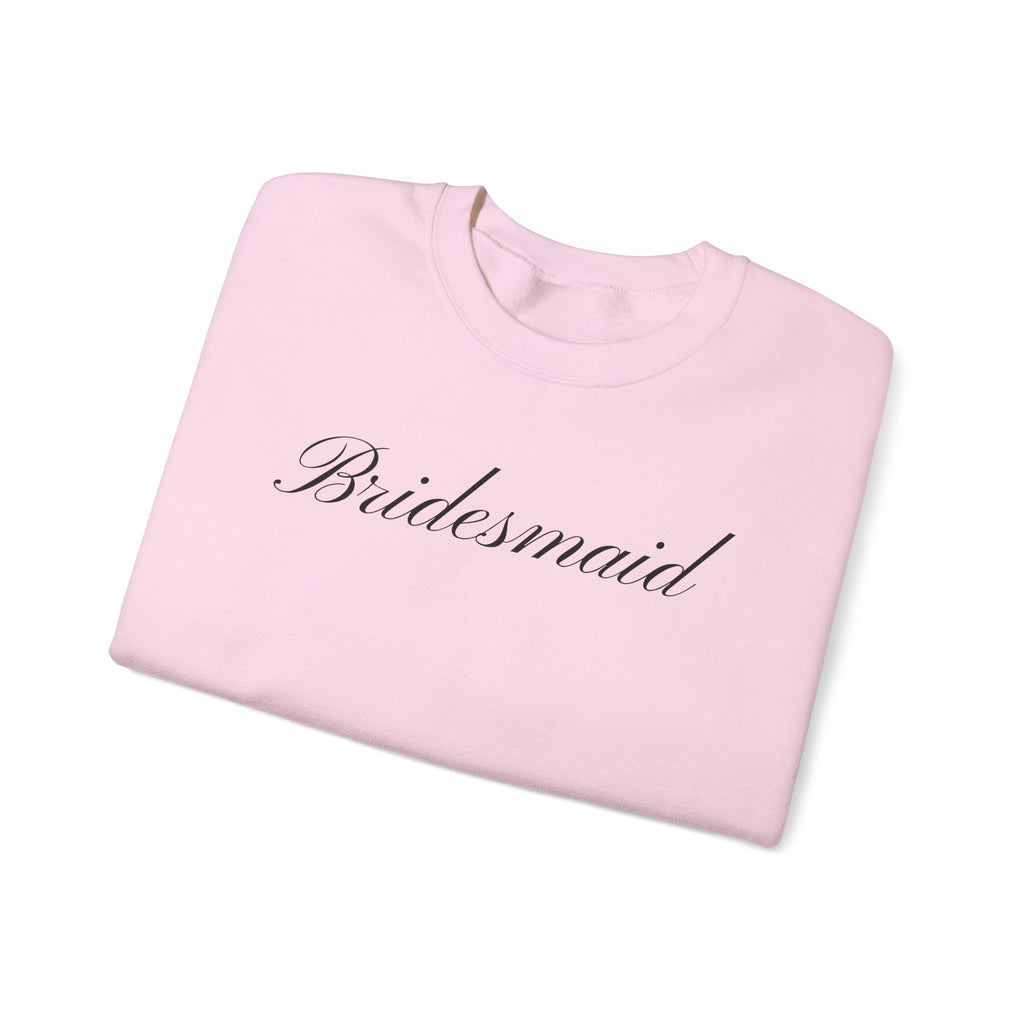 Bridesmaid Crewneck Sweatshirt - Elegant Script Bridal Party Pullover