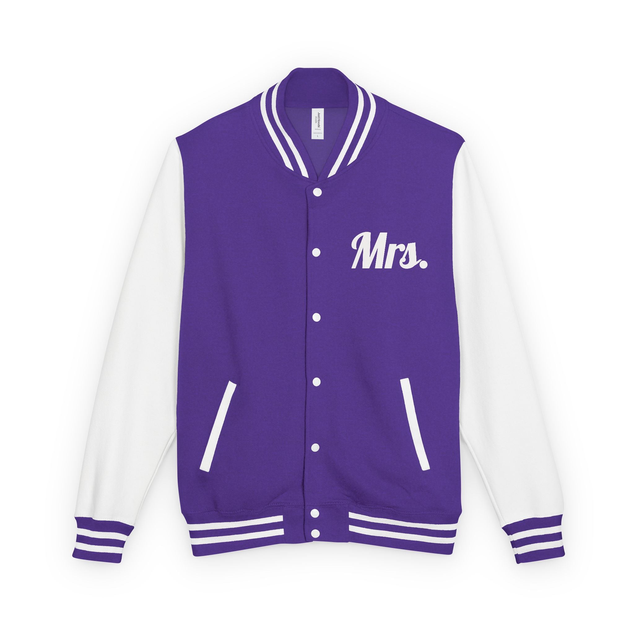 Mrs. Letterman Jacket — 'Til Death Skeleton Heart Hands Varsity Jacket
