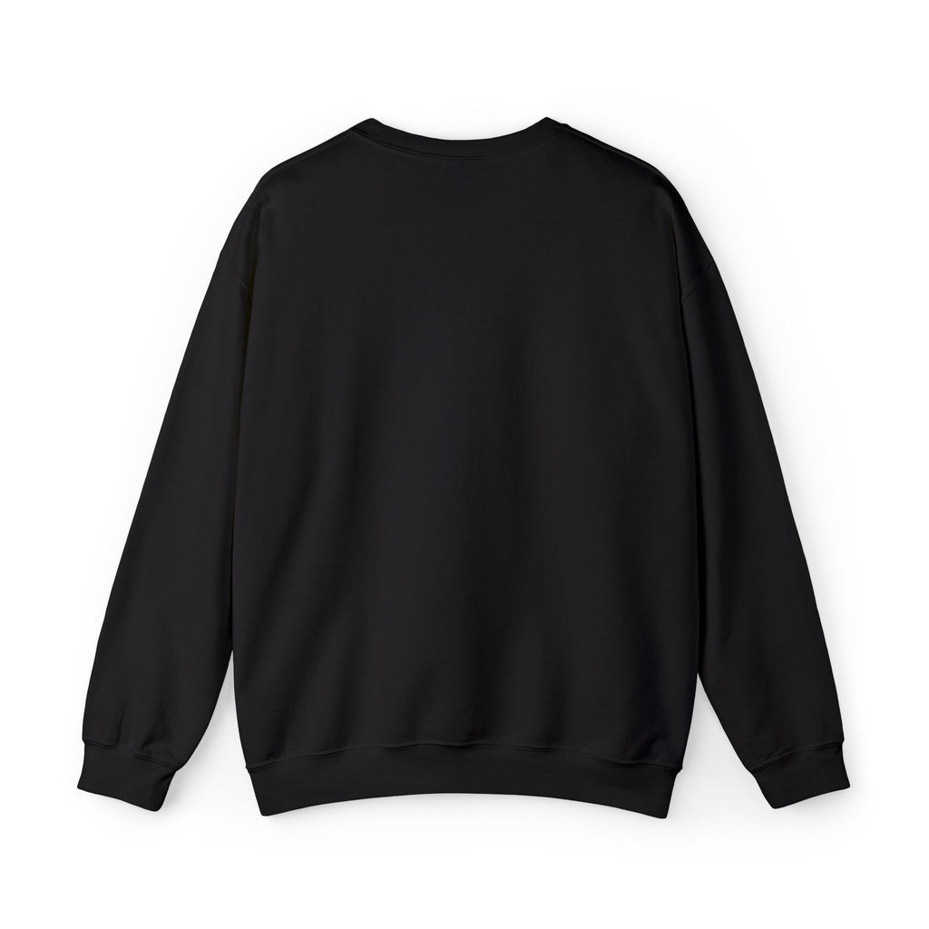 Dispatch Crewneck Sweatshirt — Minimal Pullover with Blue Arched Text