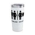 20oz Problem Solved Tumbler – Funny Couple & Book Icon Travel Mug