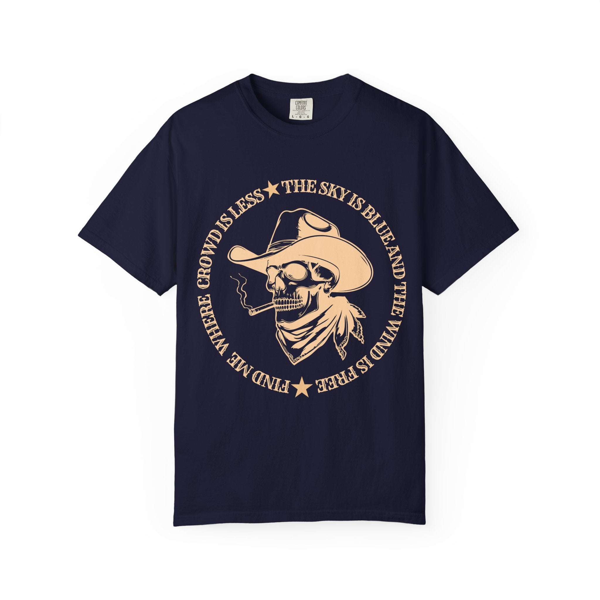 Find Me Where the Crowd is Less Vintage Skull Tee