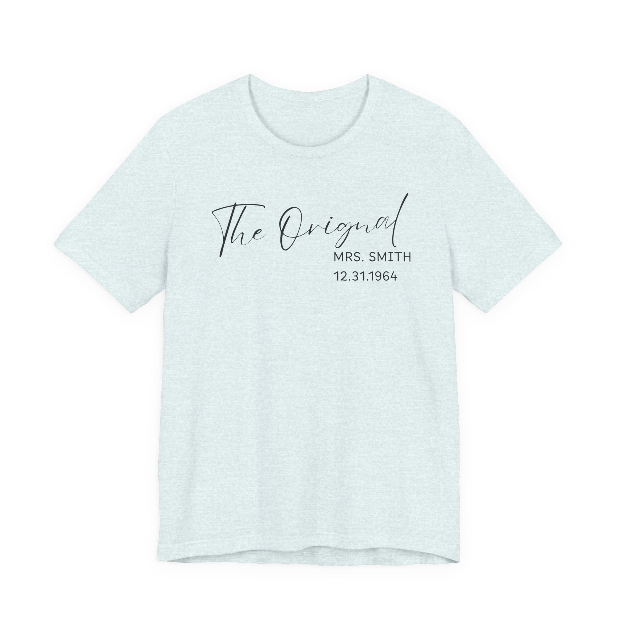 The O.G. Mrs. Script Bridal T-Shirt — Personalized Mrs. Tee