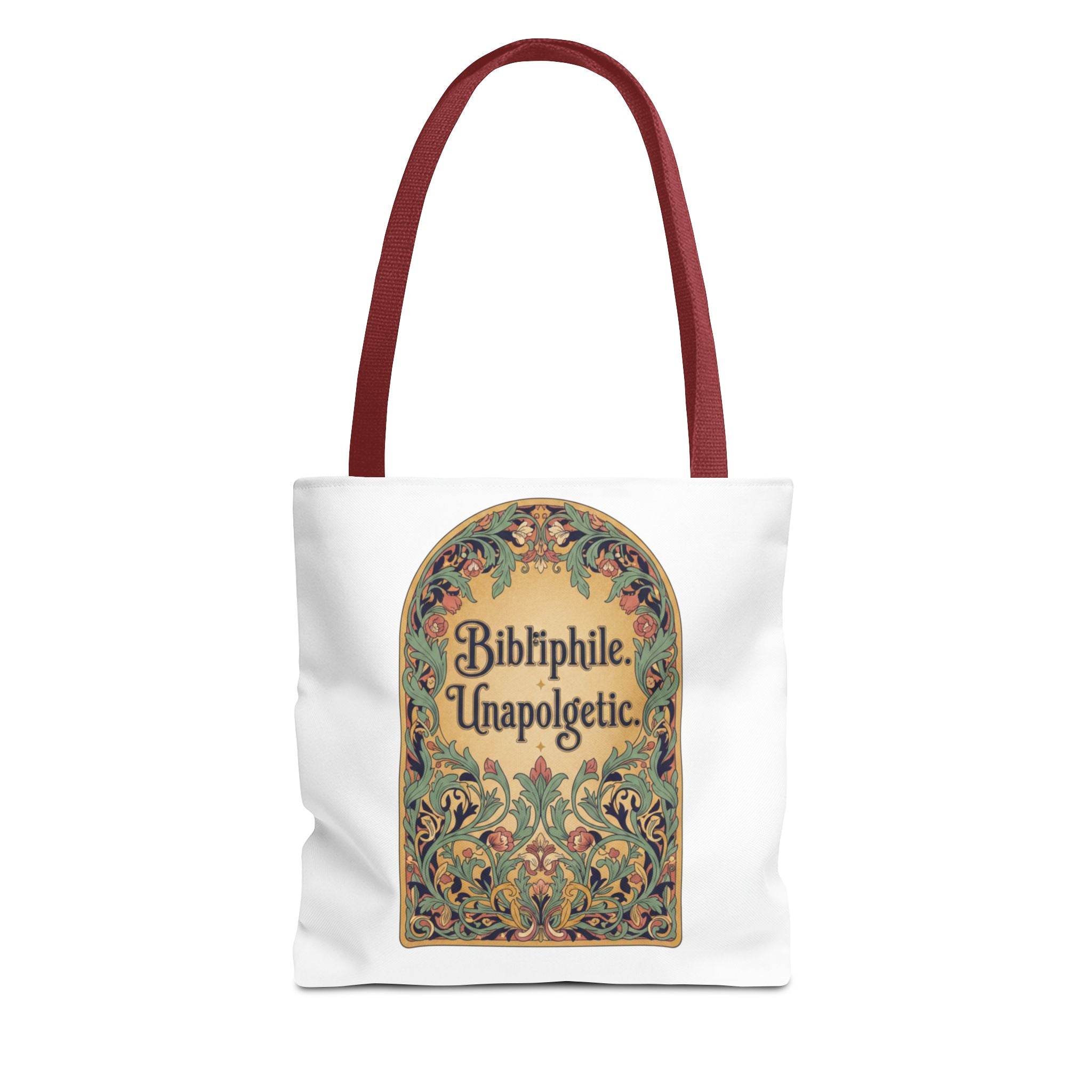 Bibliophile Tote Bag — "Bibliophile. Unapologetic." Vintage Floral Book-Lover Tote