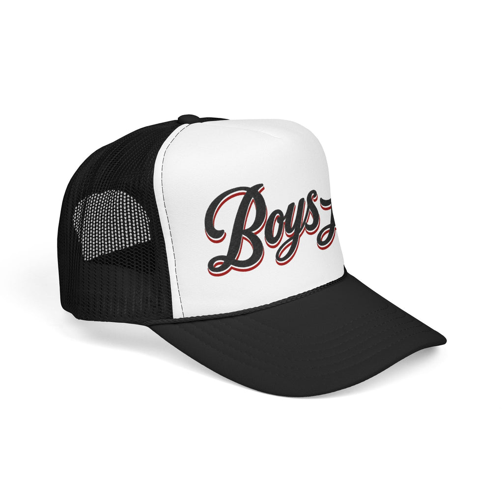 Boys Lie Foam Trucker Hat | Script Graphic Mesh Cap