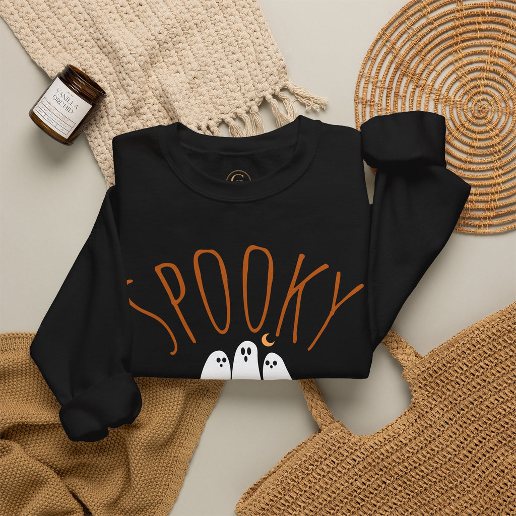 Spooky Season Crewneck Sweatshirt | Cute Ghosts Halloween Pullover