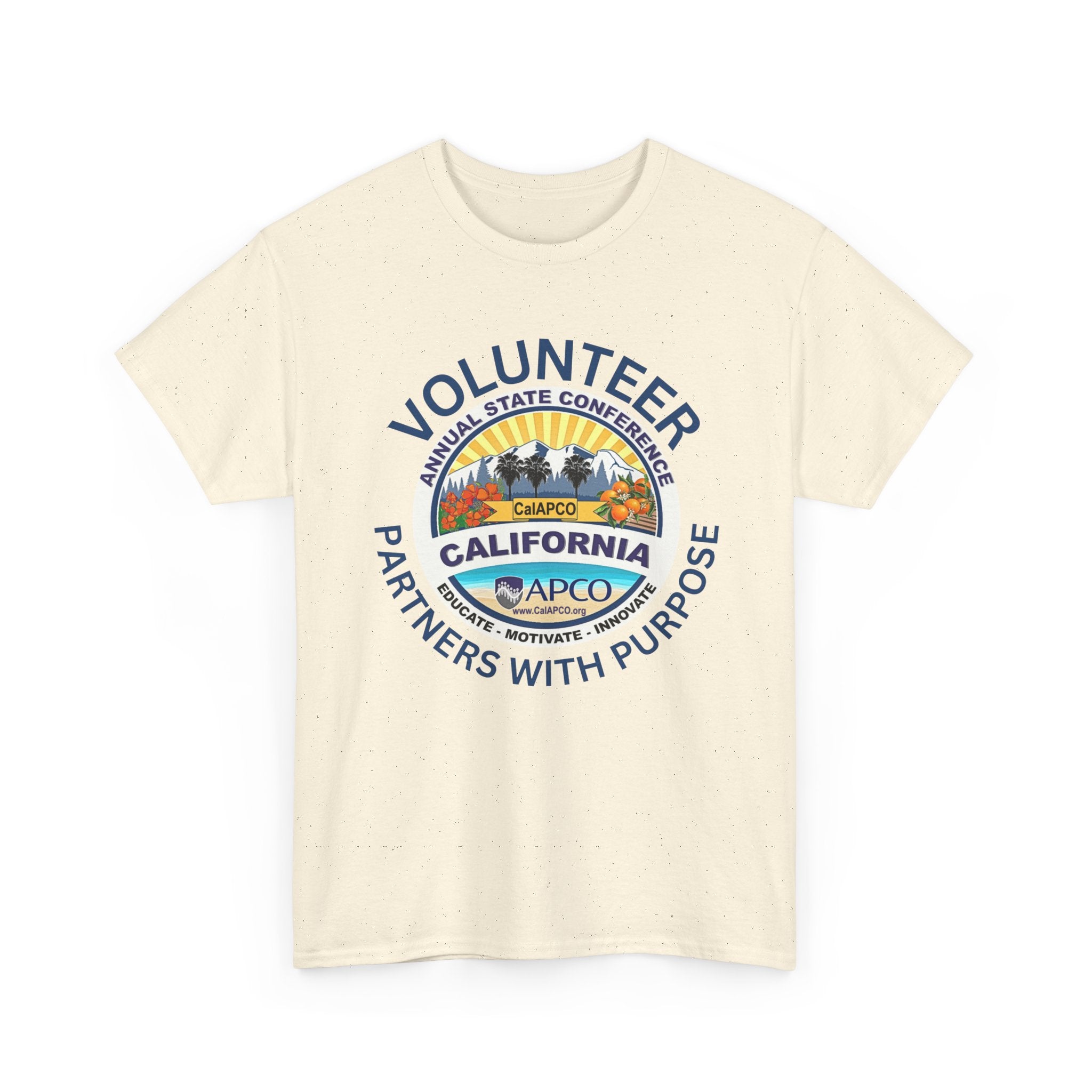 Volunteer T-Shirt — CalAPCO California State Conference  "Volunteer Partner with Purpose”