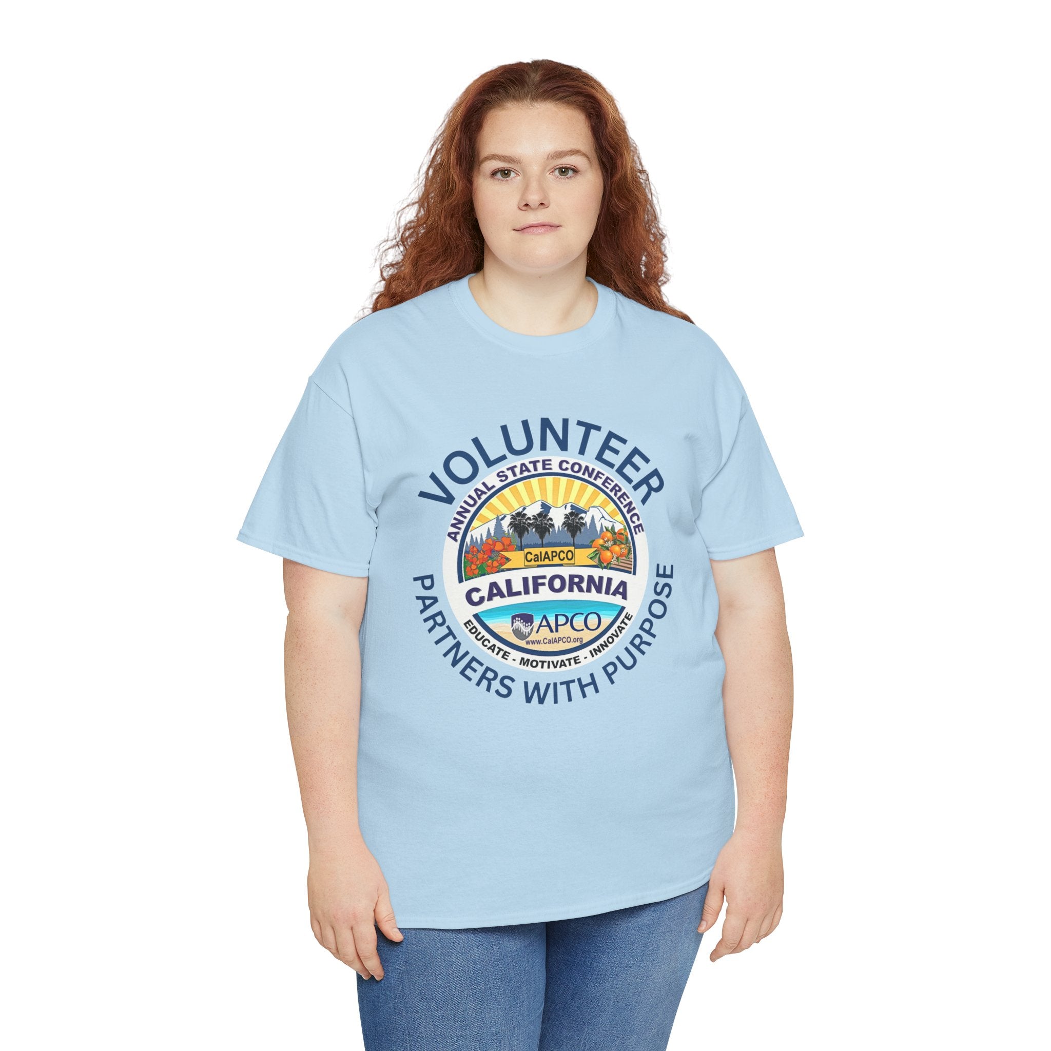 Volunteer T-Shirt — CalAPCO California State Conference  "Volunteer Partner with Purpose”