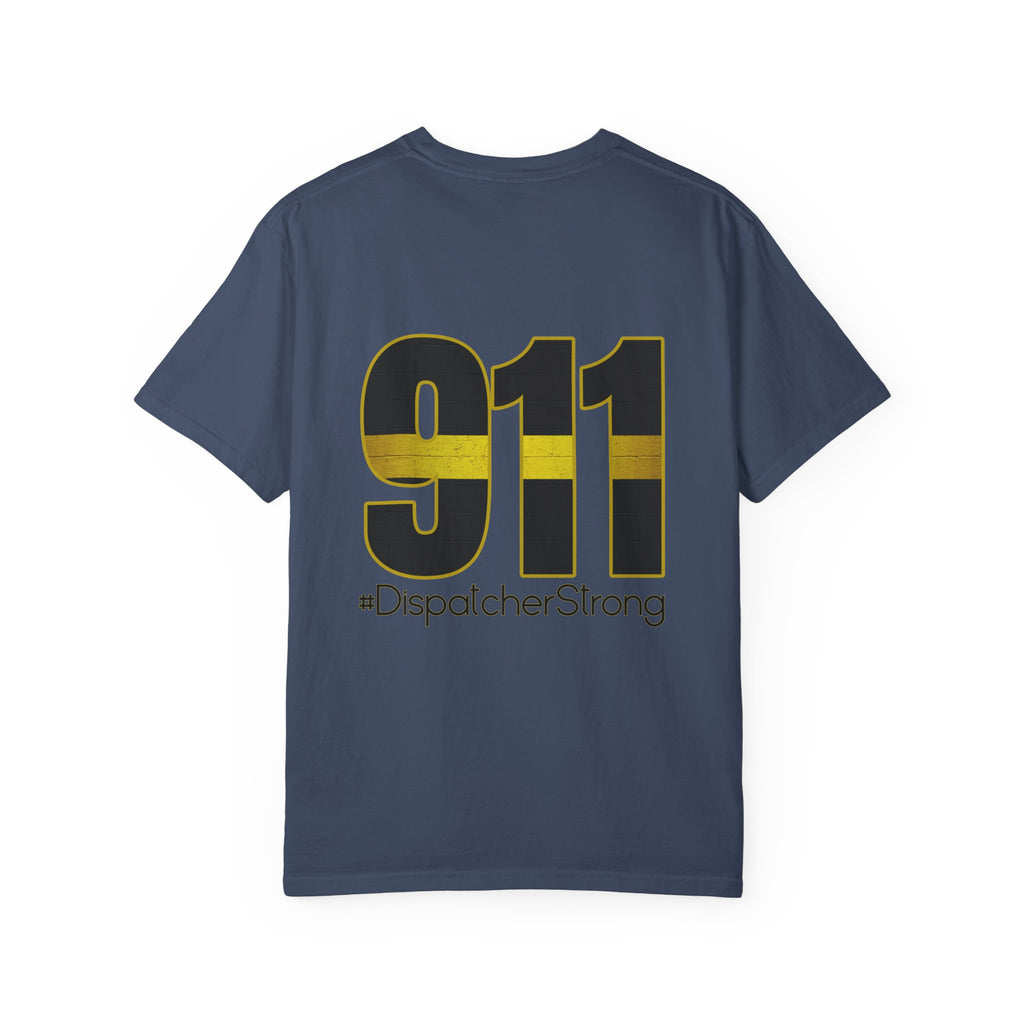 911 Dispatcher Strong T-Shirt — Thin Gold Line Emergency Dispatcher Tee