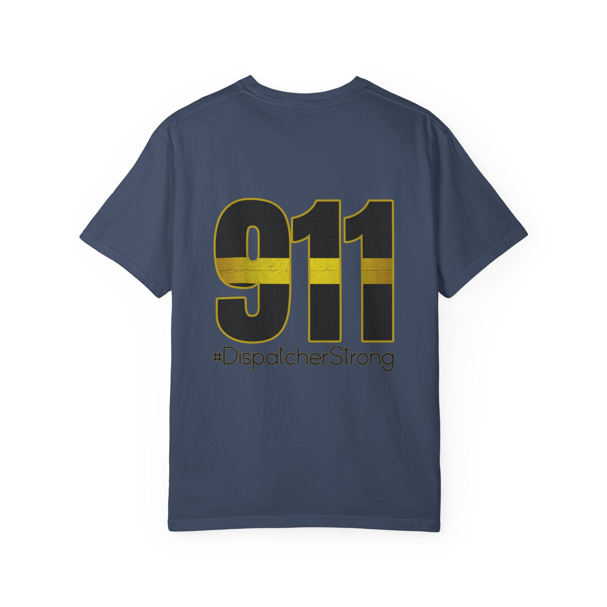 911 Dispatcher Strong T-Shirt — Thin Gold Line Emergency Dispatcher Tee