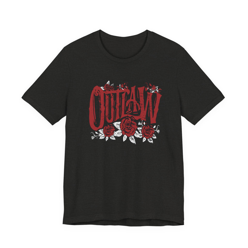 Outlaw Rose Vintage Gothic Floral T-Shirt