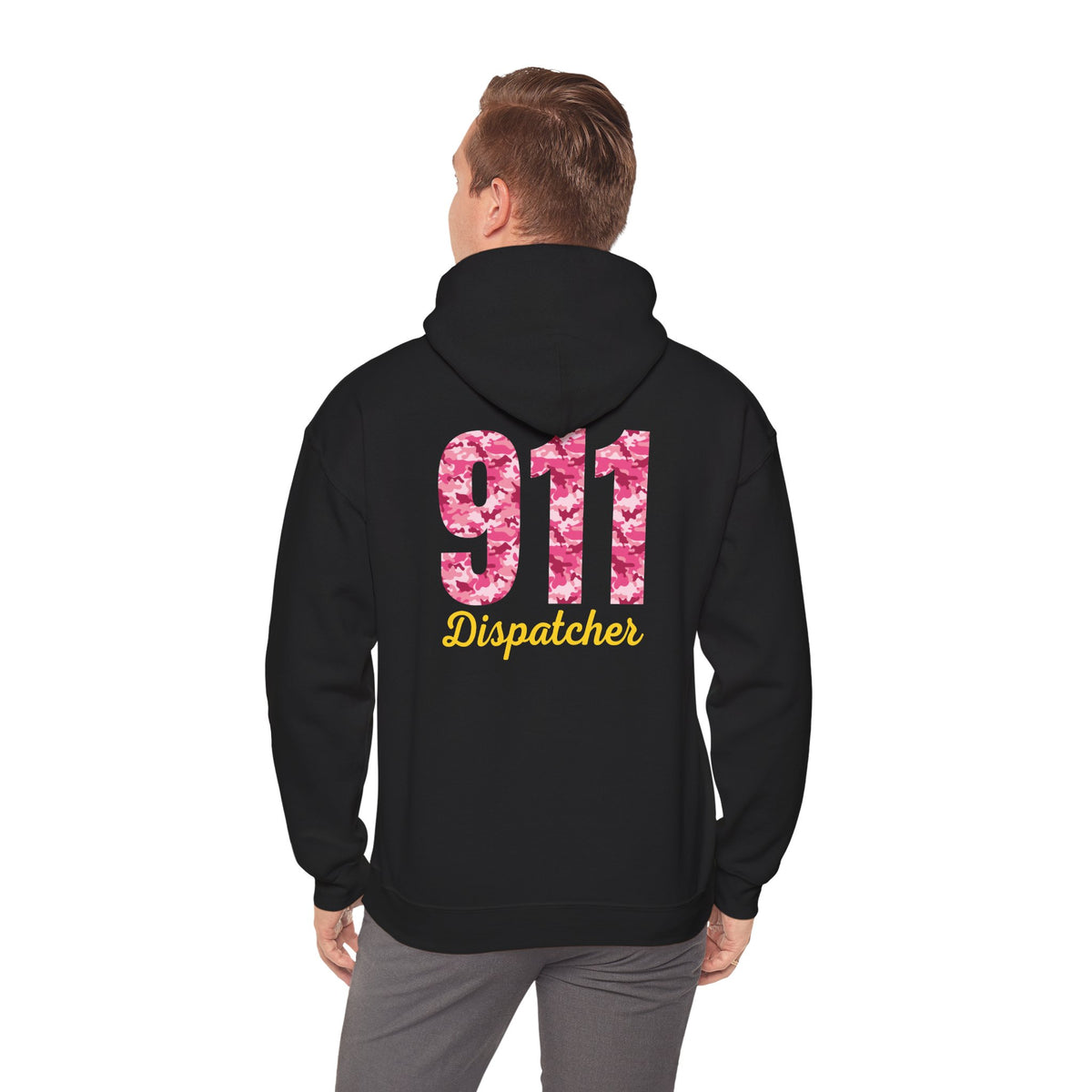 911 Dispatcher Hoodie — Pink Camo Emergency Dispatcher Gift