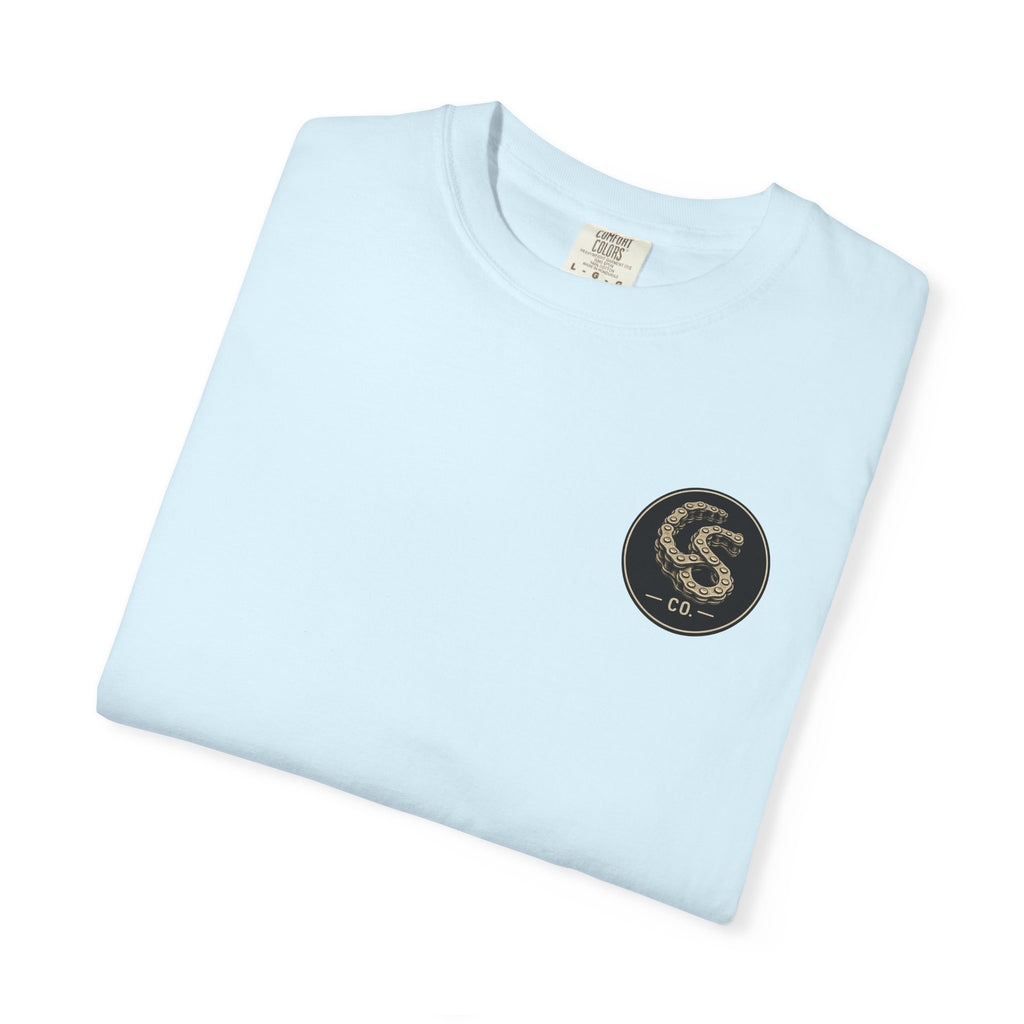Alien Abduction Motorcycle T‑Shirt — Sci‑Fi Desert Rider Tee