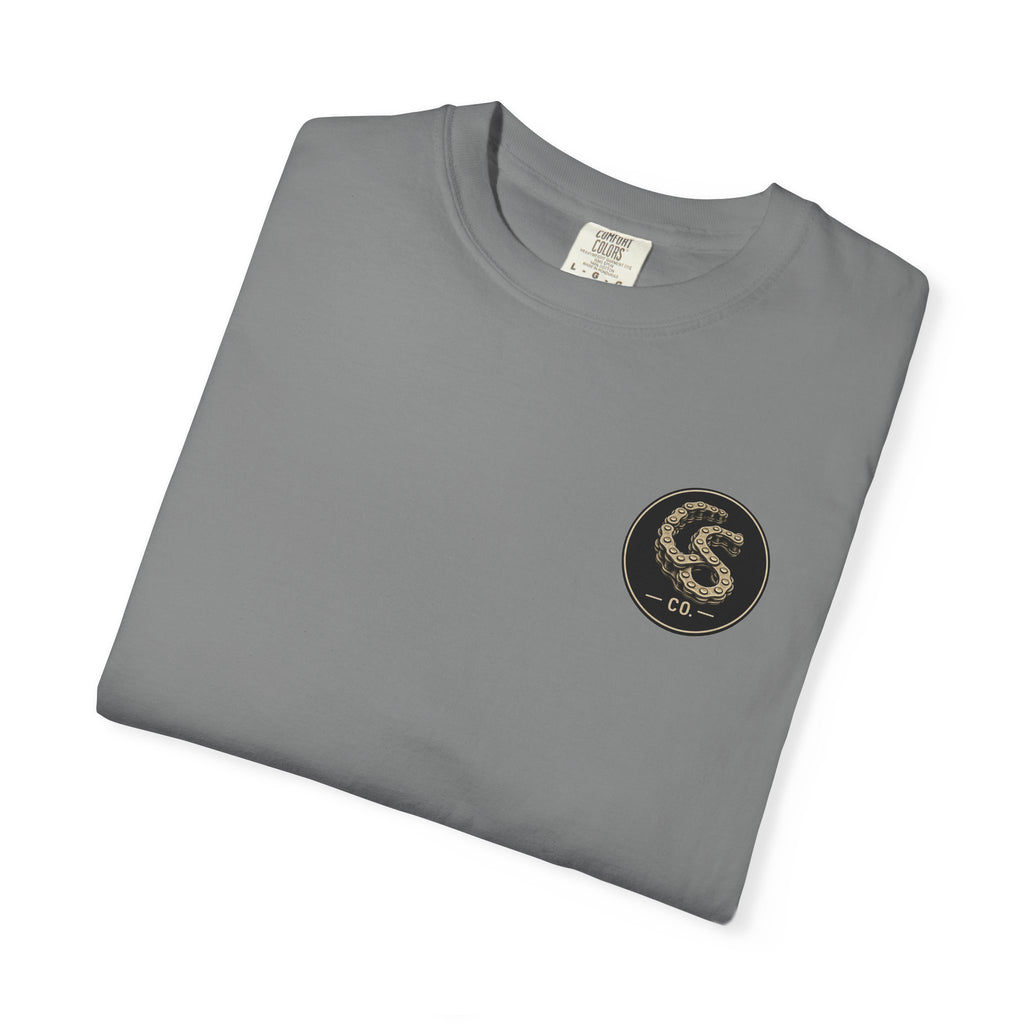 Alien Abduction Motorcycle T‑Shirt — Sci‑Fi Desert Rider Tee