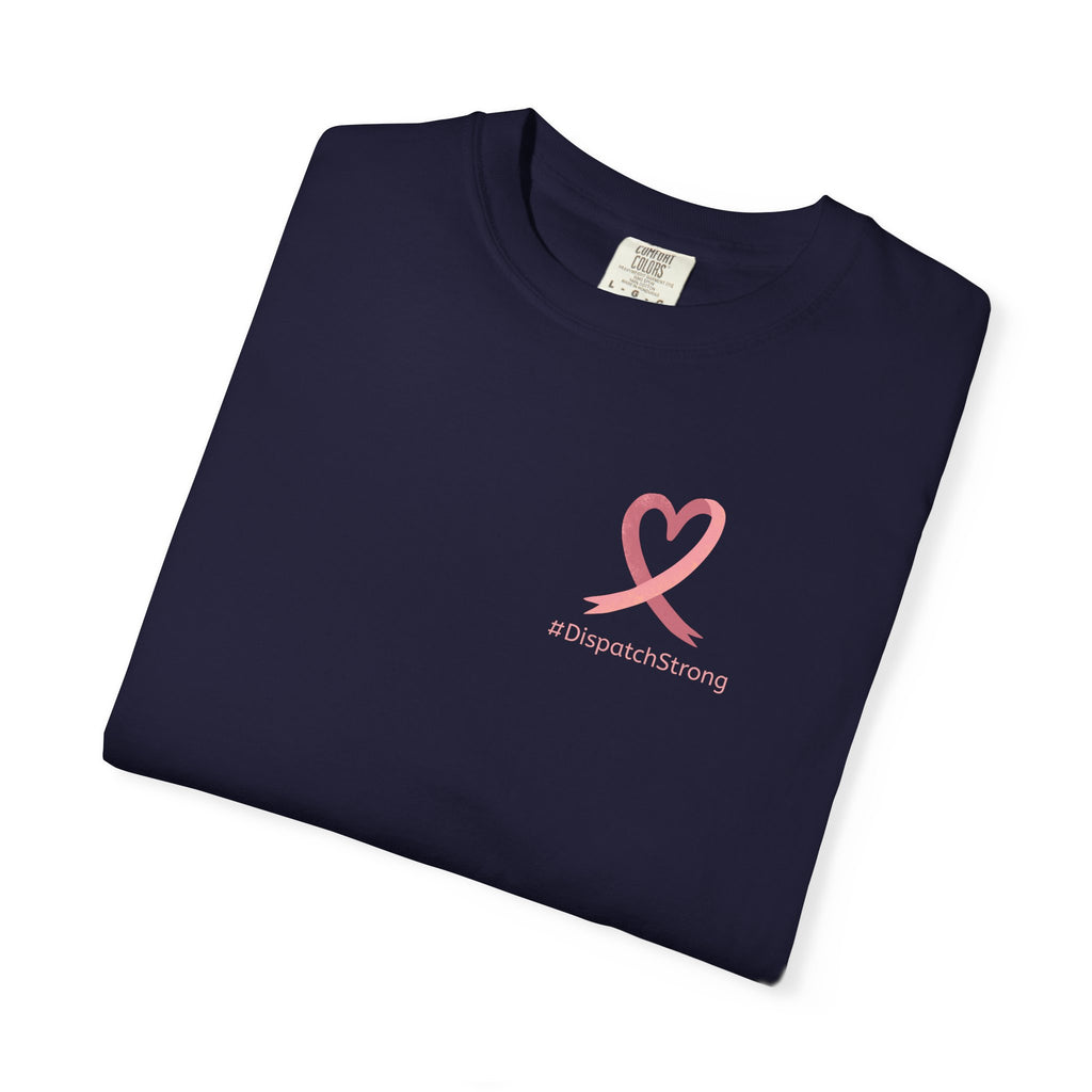 Support Ribbon T-Shirt — #DispatchStrong Breast Cancer Awareness Tee