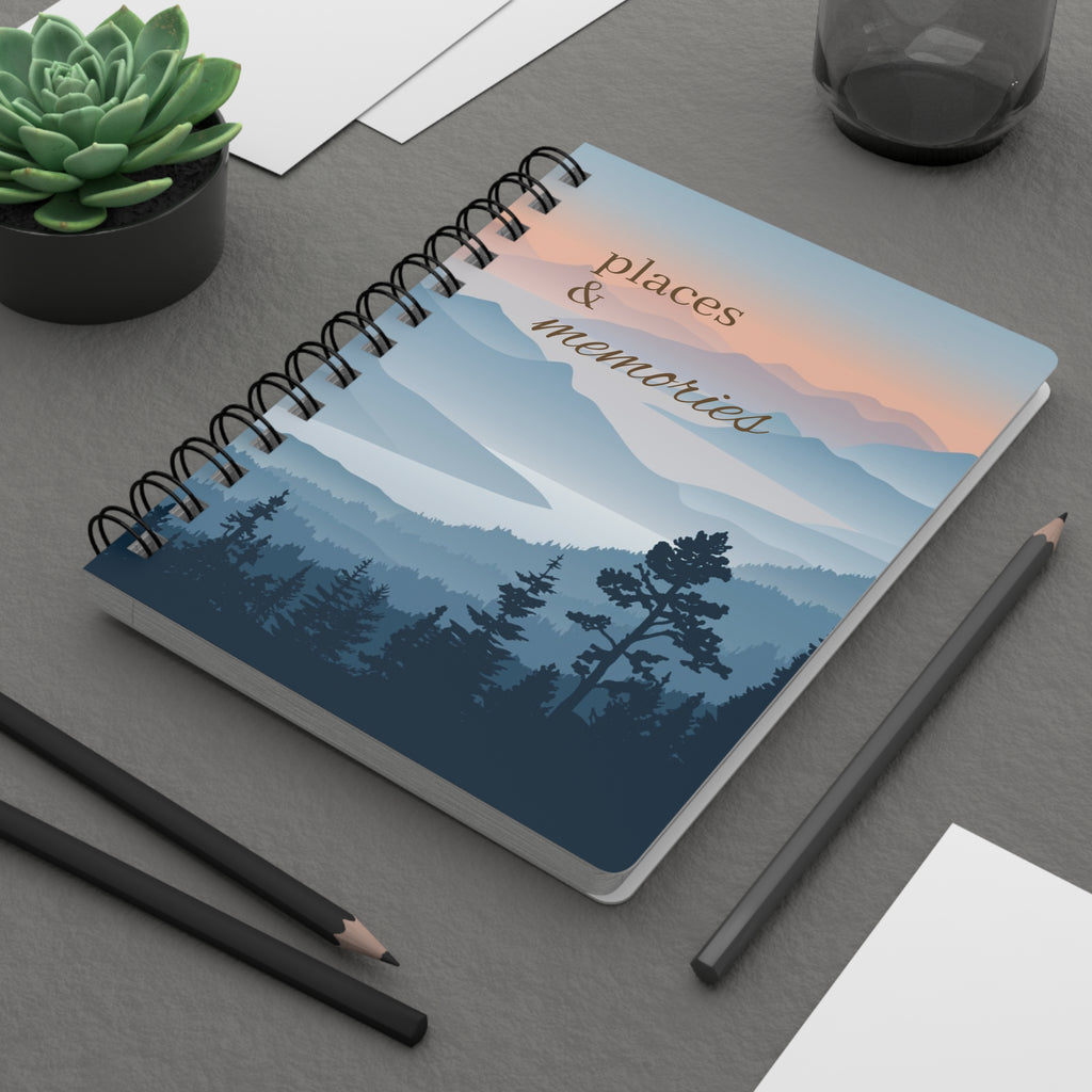 Places & Memories Spiral Notebook — Scenic Mountain Travel Journal