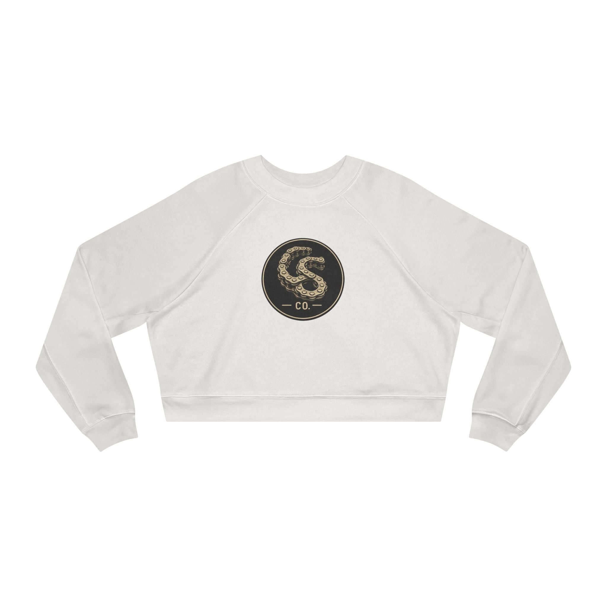 Collected Soul Gear Chain Logo Cropped Crewneck Sweatshirt