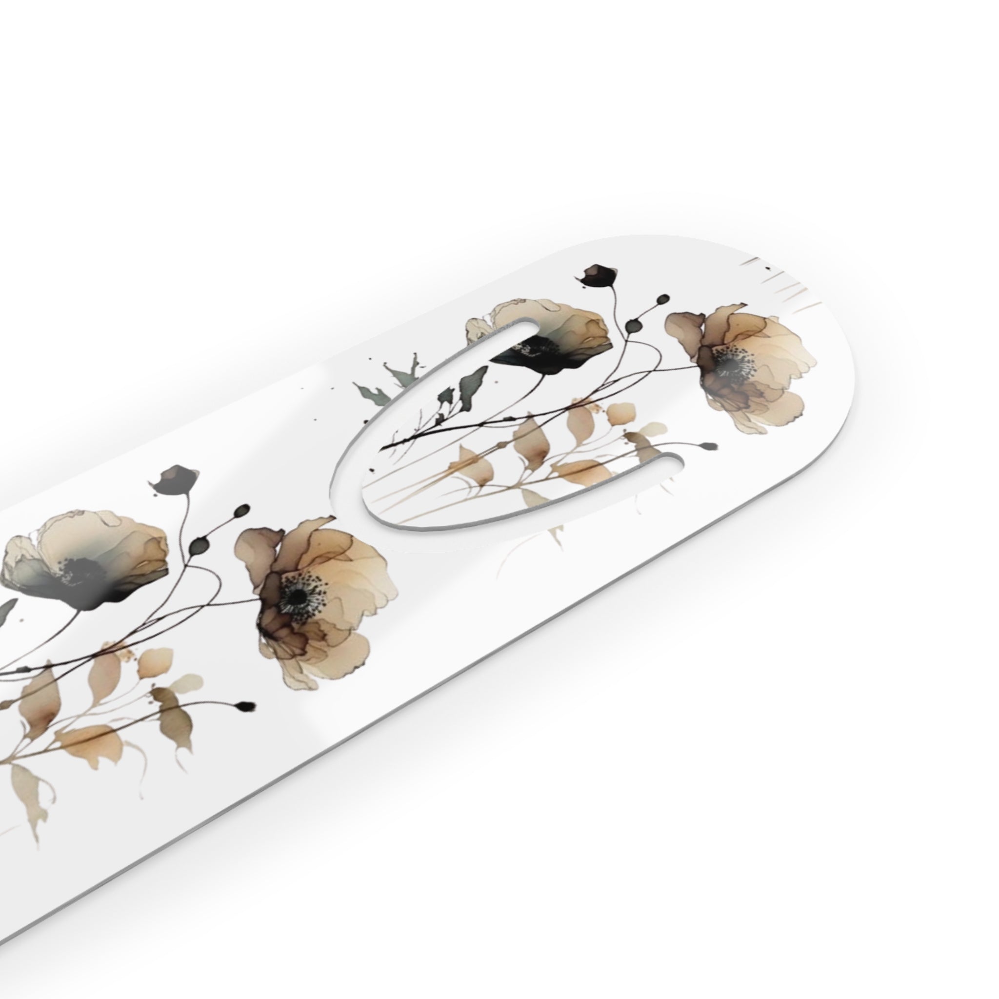 Personalized Floral Bookmark - Vintage Pink Peony Metal Bookmark