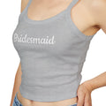 Bridesmaid Crop Tank — Bridal Party Spaghetti Strap Top