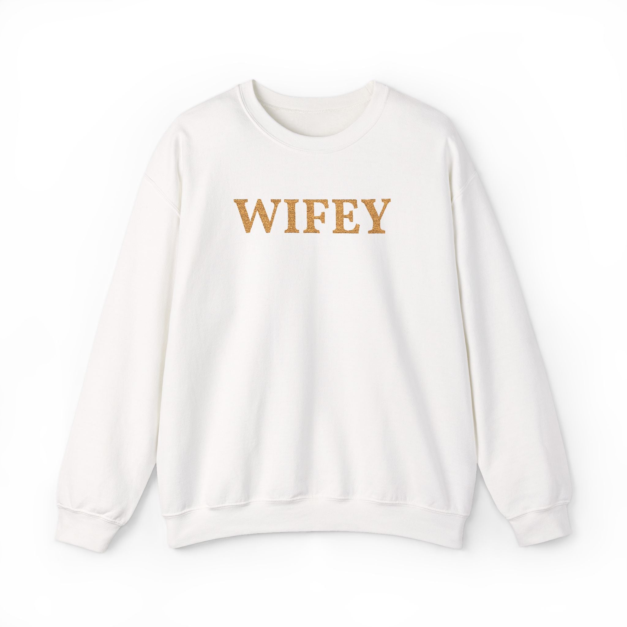 Personalized Embroidered "WIFEY" Crewneck Sweatshirt — Bride & Newlywed Gift