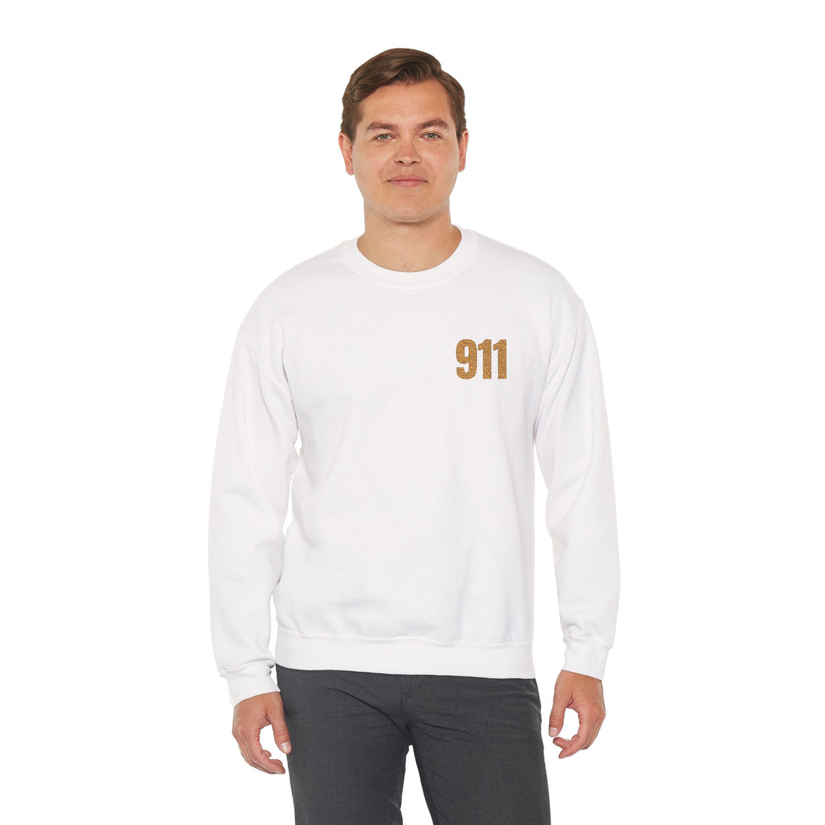 911 Gold Foil Crewneck Sweatshirt — 911 Emergency Dispatch Crewneck