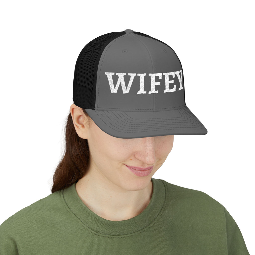 Wifey Trucker Hat – Embroidered Snapback Cap for Brides, Bachelorette & Newlyweds