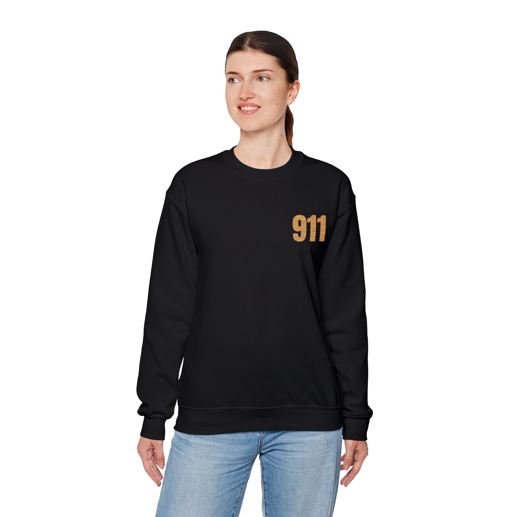 911 Gold Foil Crewneck Sweatshirt — 911 Emergency Dispatch Crewneck