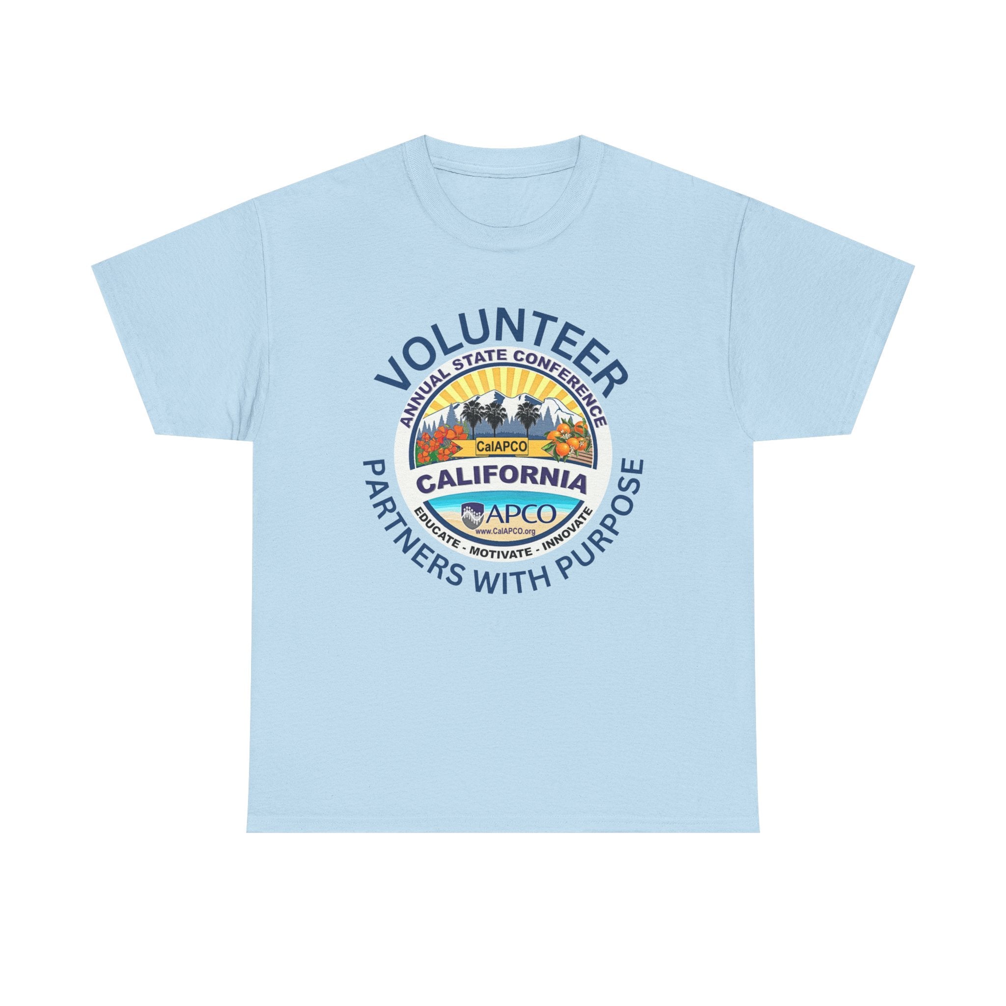 Volunteer T-Shirt — CalAPCO California State Conference  "Volunteer Partner with Purpose”