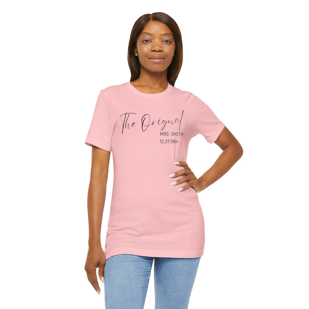 The O.G. Mrs. Script Bridal T-Shirt — Personalized Mrs. Tee