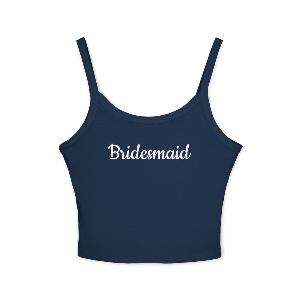 Bridesmaid Crop Tank — Bridal Party Spaghetti Strap Top