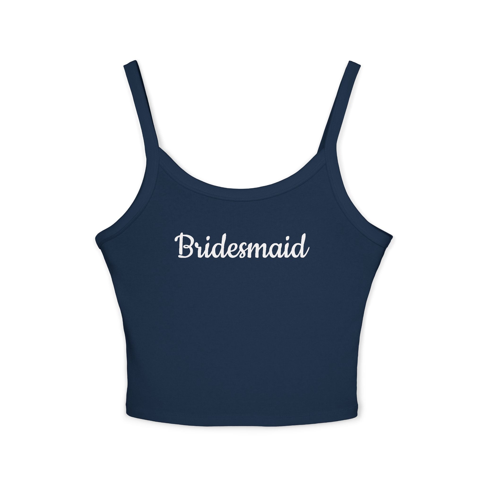 Bridesmaid Crop Tank — Bridal Party Spaghetti Strap Top