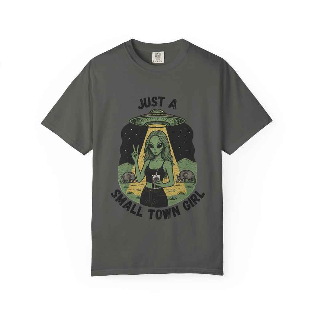 Just a Small Town Girl Alien Vintage Tee — Retro Graphic T-Shirt