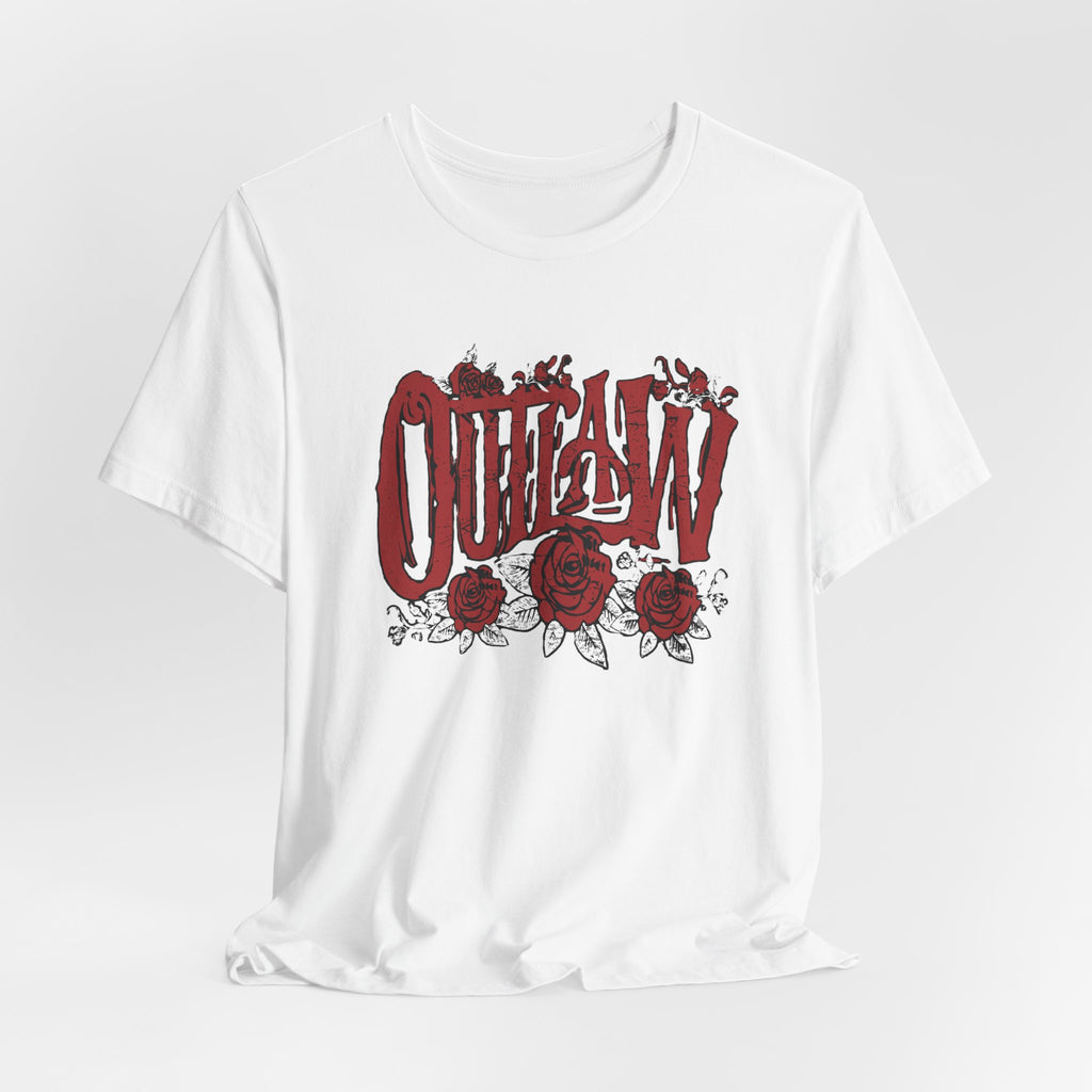 Outlaw Rose Vintage Gothic Floral T-Shirt