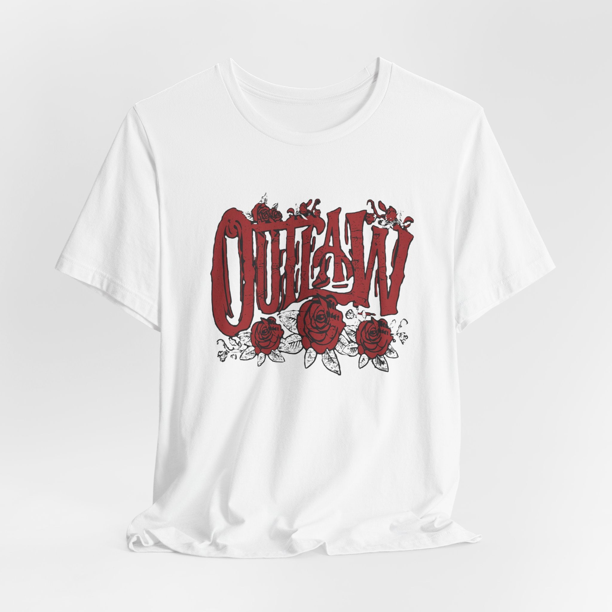 Outlaw Rose Vintage Gothic Floral T-Shirt