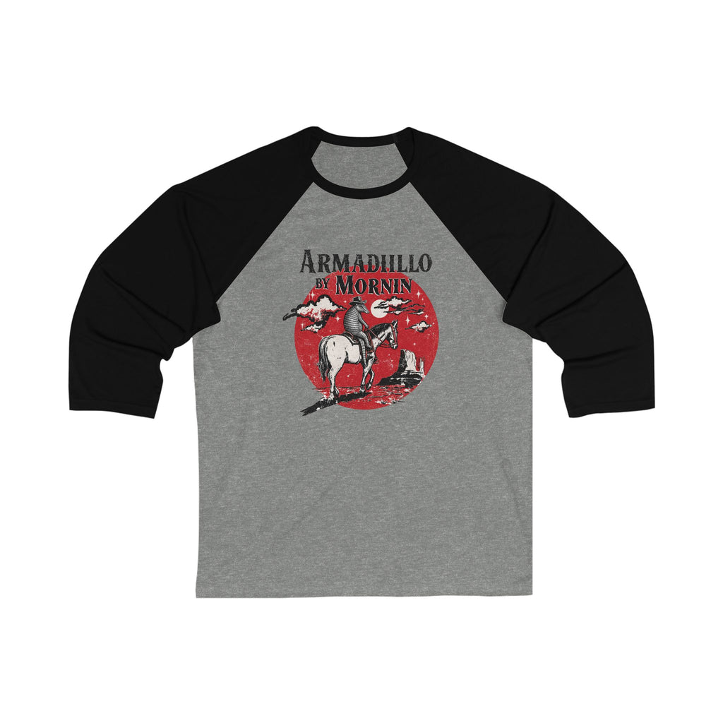 Armadillo by Morning Retro Southwestern Baseball Tee — Funny Raglan Graphic