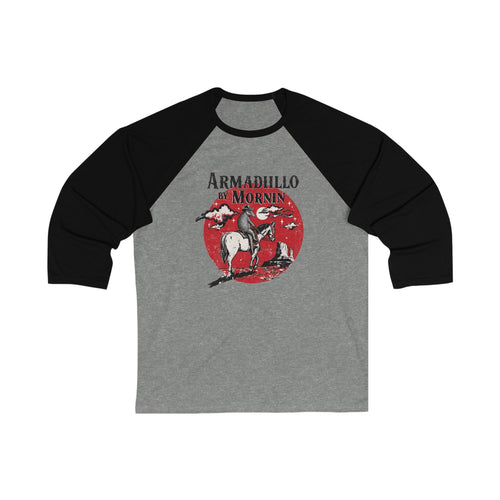 Armadillo by Morning Retro Southwestern Baseball Tee — Funny Raglan Graphic