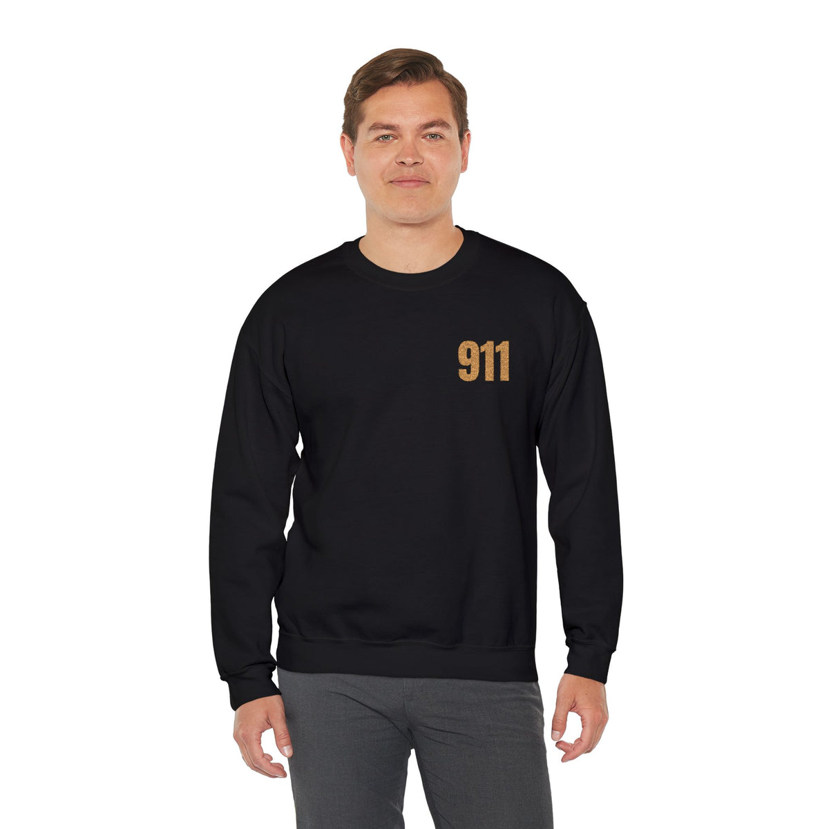 911 Gold Foil Crewneck Sweatshirt — 911 Emergency Dispatch Crewneck