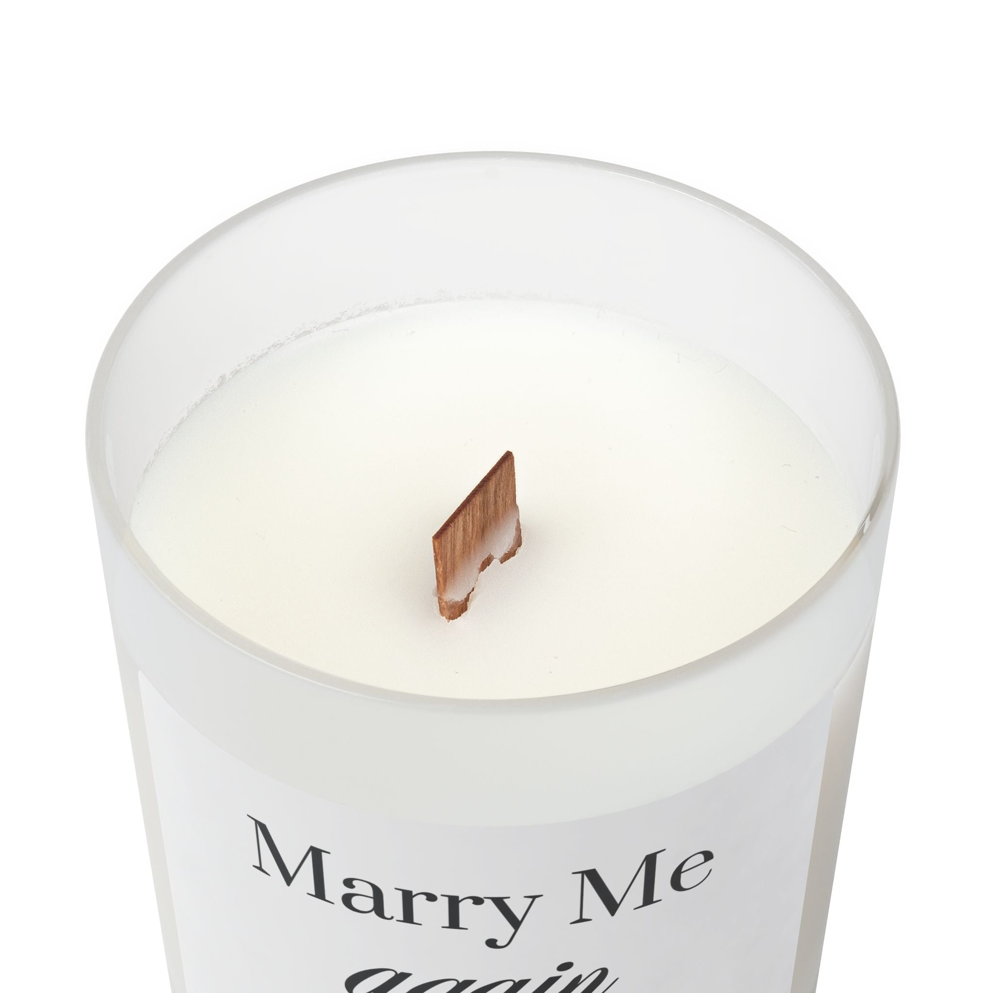 Marry Me Again Personalized Anniversary Scented Candle — 11oz Frosted Glass