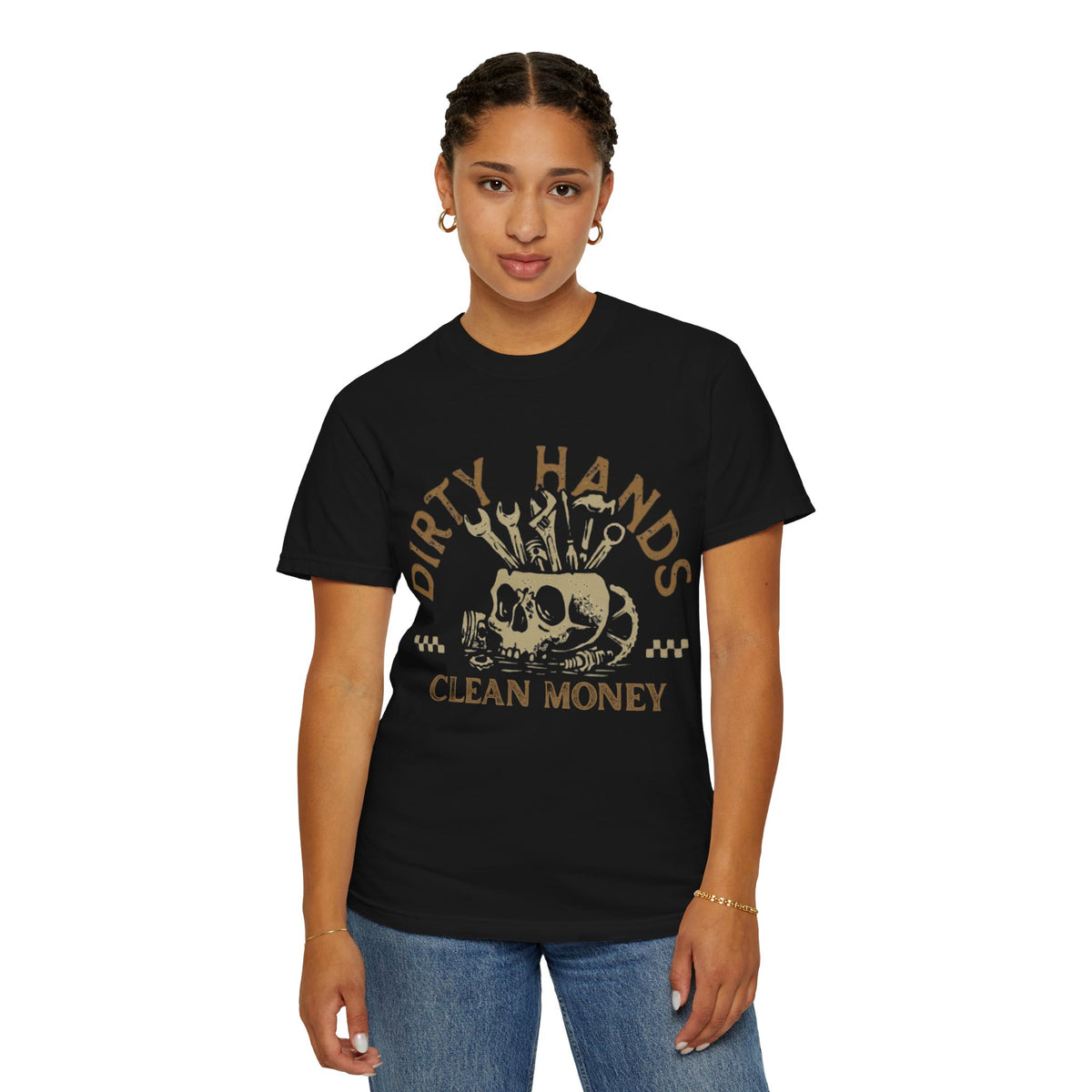 Dirty Hands, Clean Money Black Vintage Graphic Tee Shirt
