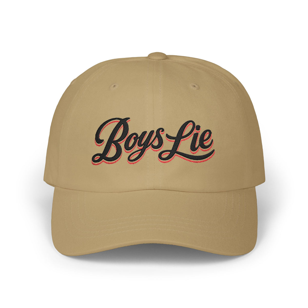 Dad Cap — "Boys Lie" Script Embroidered Baseball Hat
