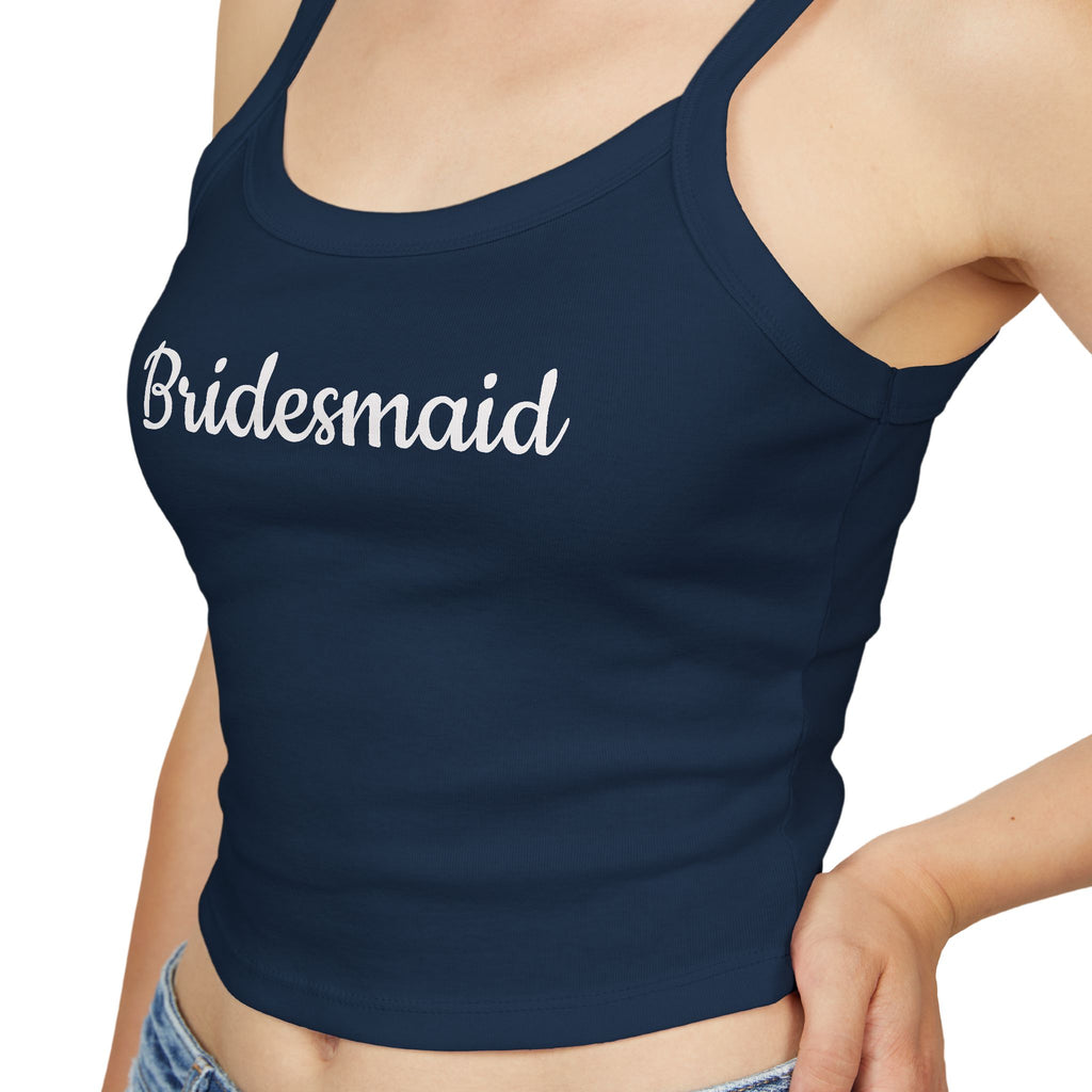 Bridesmaid Crop Tank — Bridal Party Spaghetti Strap Top