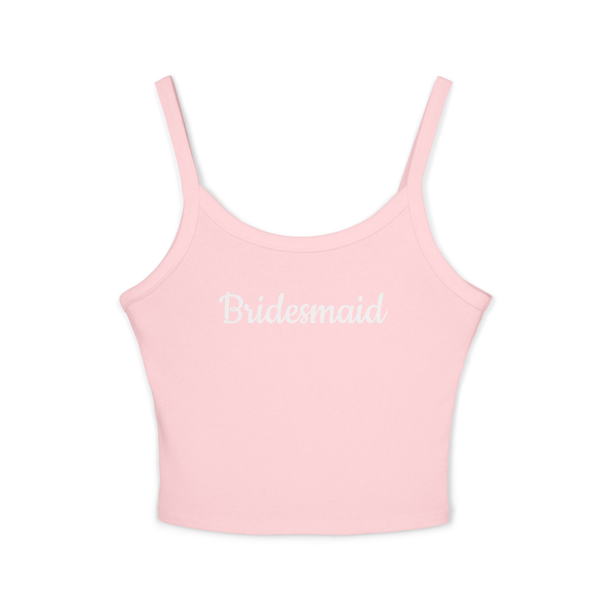 Bridesmaid Crop Tank — Bridal Party Spaghetti Strap Top