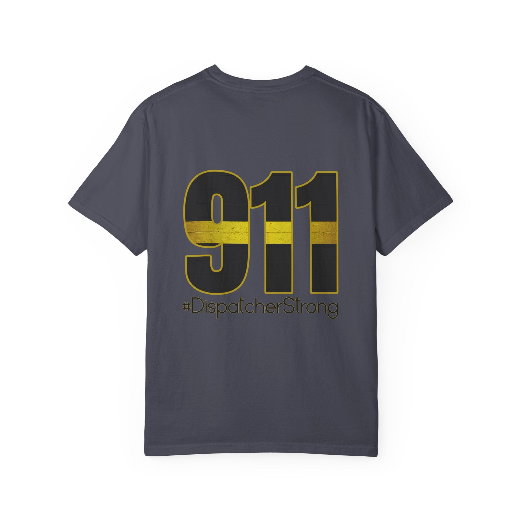 911 Dispatcher Strong T-Shirt — Thin Gold Line Emergency Dispatcher Tee