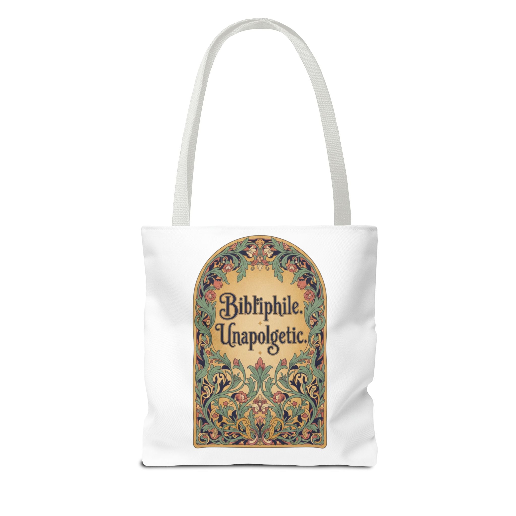 Bibliophile Tote Bag — "Bibliophile. Unapologetic." Vintage Floral Book-Lover Tote