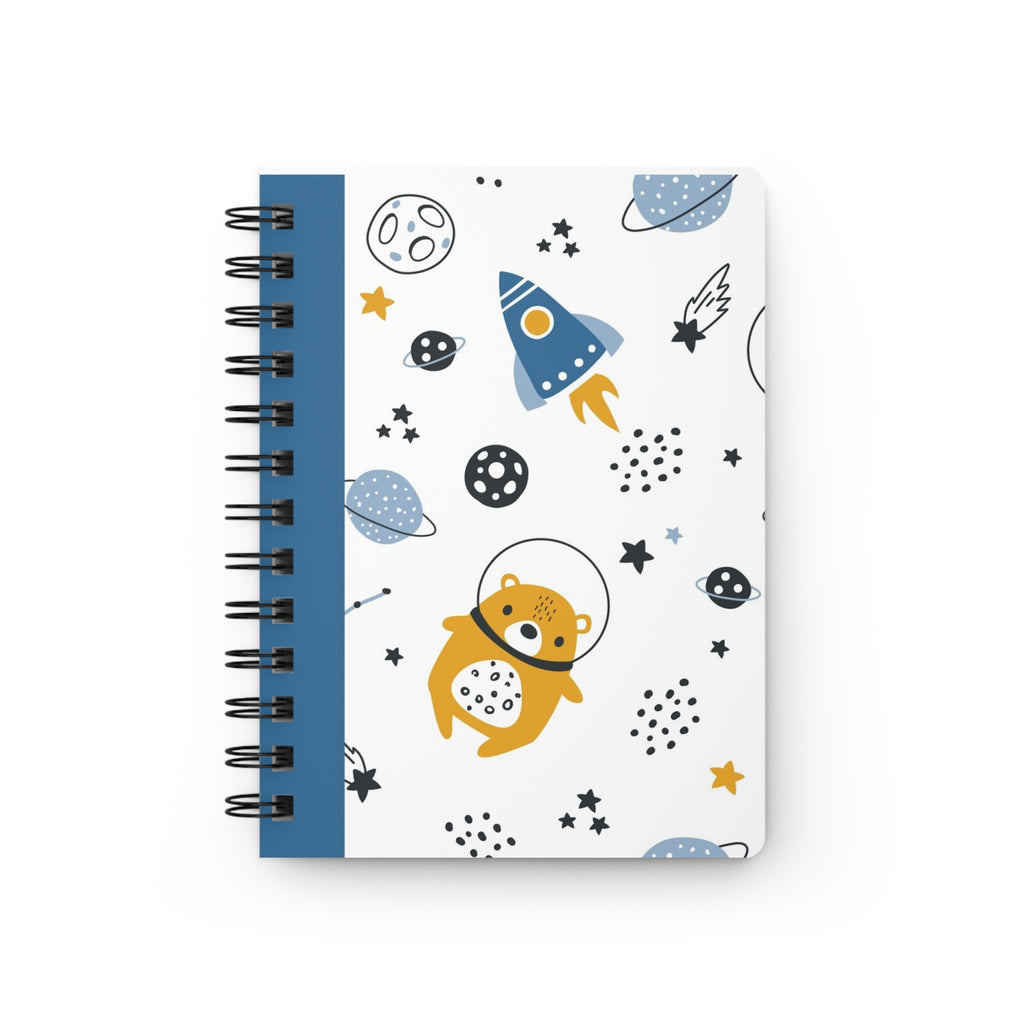 Dream Big Astronaut Bear Spiral Journal  |  Cute Space Notebook for Kids