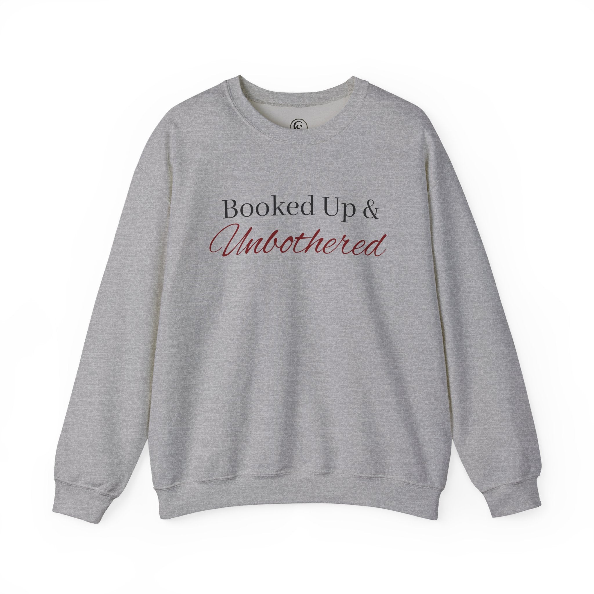 Booked Up & Unbothered Crewneck Sweatshirt – Sand & Sport Grey
