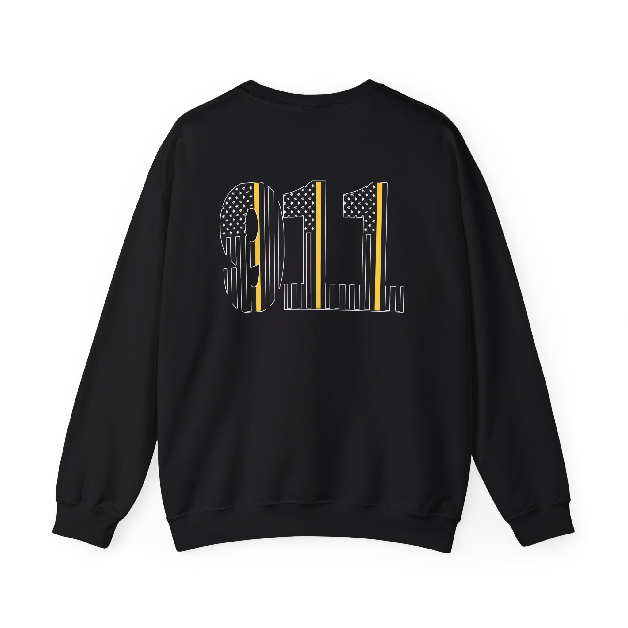 911 Thin Gold Line Flag Crewneck Sweatshirt — Thin Gold Line Dispatcher